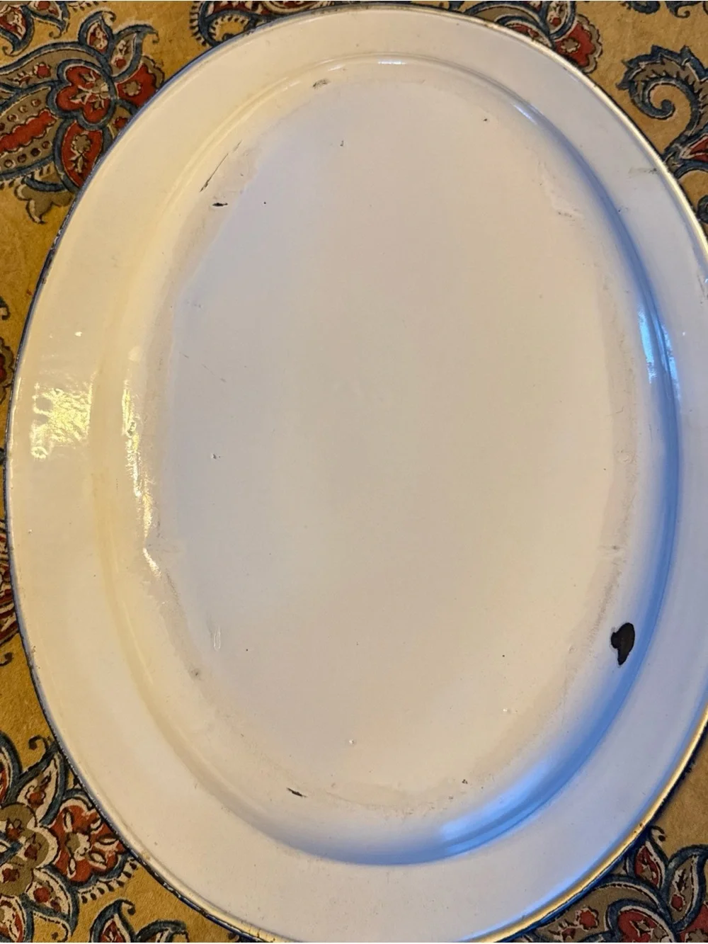 Vintage Fruit Pattern Platter - Bright Multi-Color, MCM, 50s, enamelware